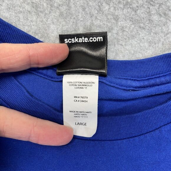 Santa Cruz T-Shirt Men’s Large Blue Ombre Front Back Graphic Skatewear - Picture 4 of 14